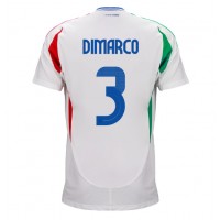 Camiseta Italia Federico Dimarco #3 Visitante Equipación Eurocopa 2024 manga corta